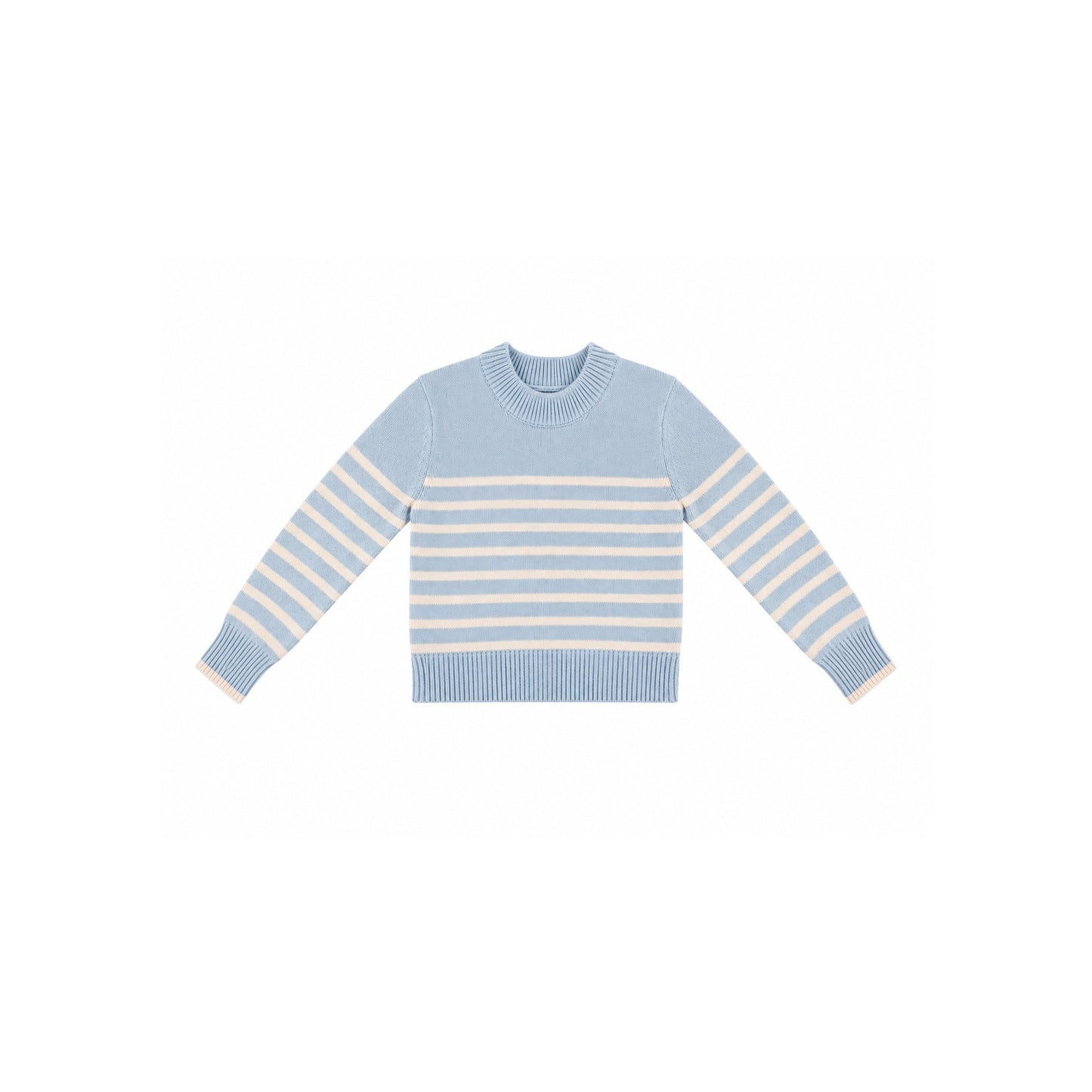 women's sunwashed blue striped cotton sweater — tutto Nantucket collection
