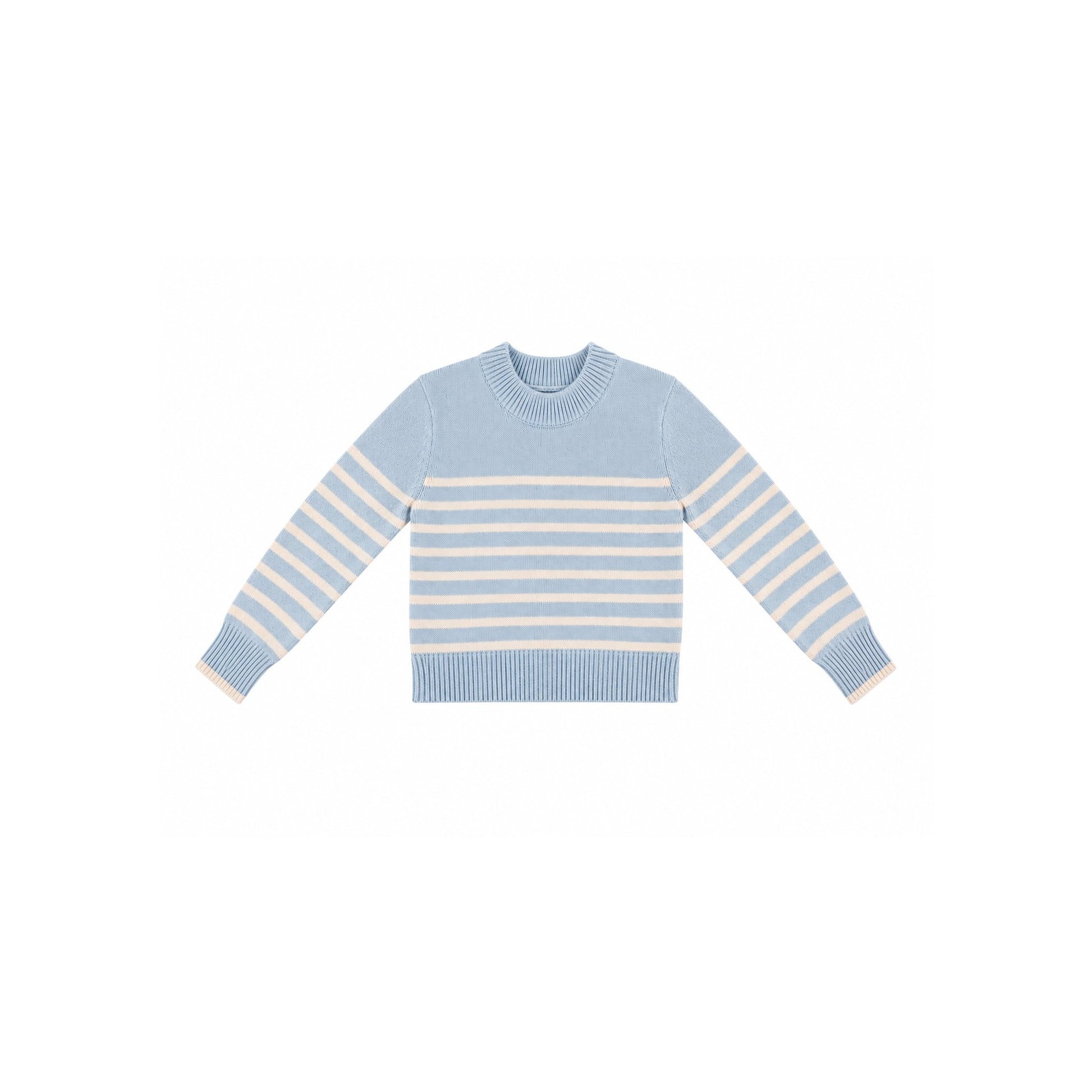 women's sunwashed blue striped cotton sweater — tutto Nantucket collection