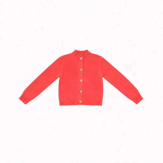 Tomato Cardigan Sweater