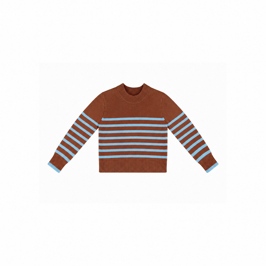 Chocolate Sky Stripe Sweater
