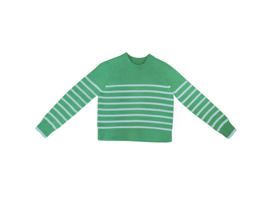 Spring Green Stripe Sweater