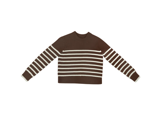 Chocolate White Stripe Sweater