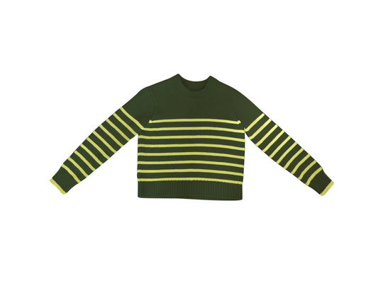 Olive Chartreuse Stripe Sweater