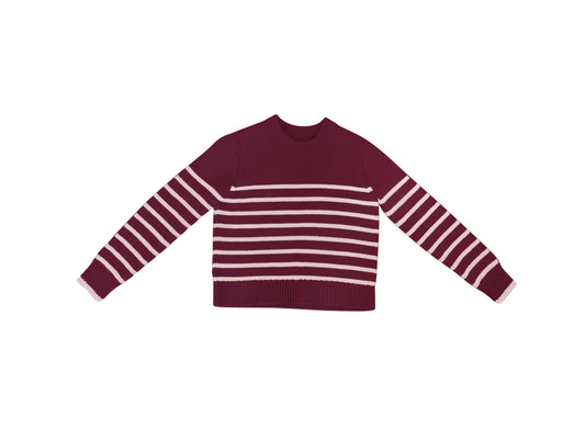 Burgundy Blush Stripe Sweater