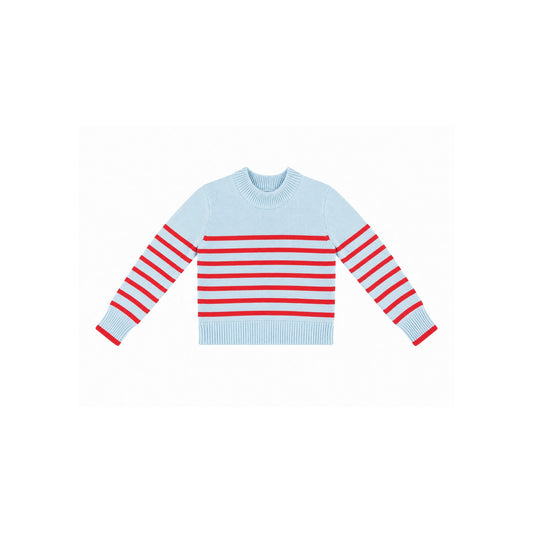 Light Blue Berry Stripe Sweater