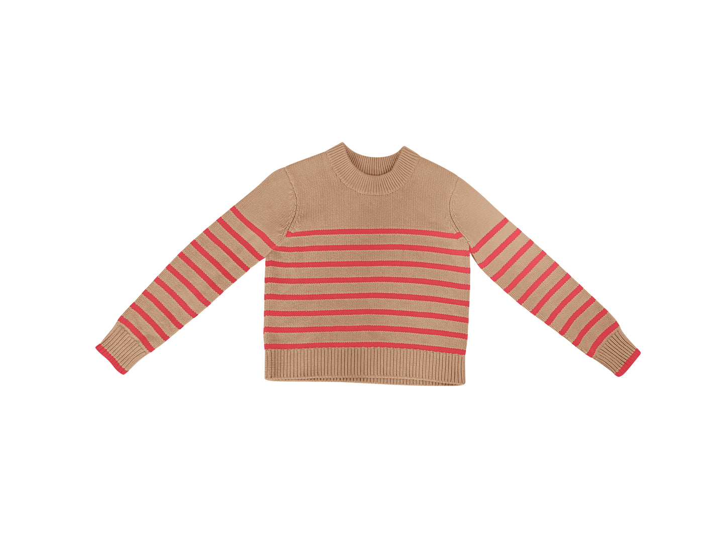 Sand Coral Stripe Sweater